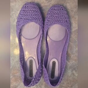 Melissa Purple Lattice Jelly Flats